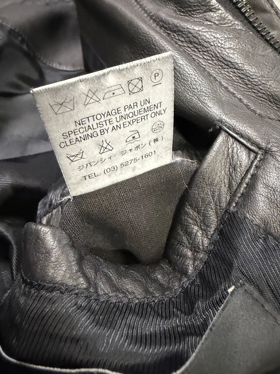 AW2002 Givenchy Black Lamb Leather Jacket NErLBPm 10