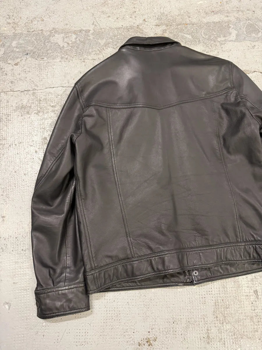 AW2002 Givenchy Black Lamb Leather Jacket NErLBPm 5