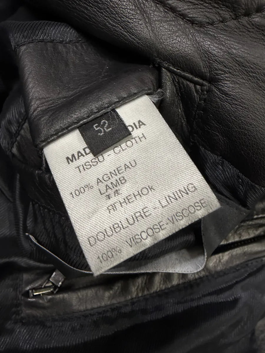 AW2002 Givenchy Black Lamb Leather Jacket NErLBPm 8