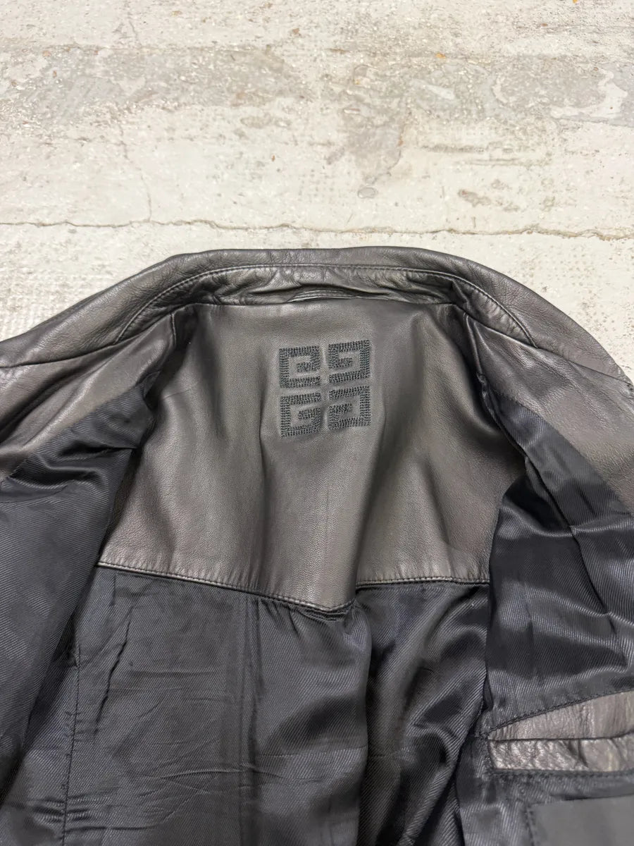 AW2002 Givenchy Black Lamb Leather Jacket NErLBPm 9