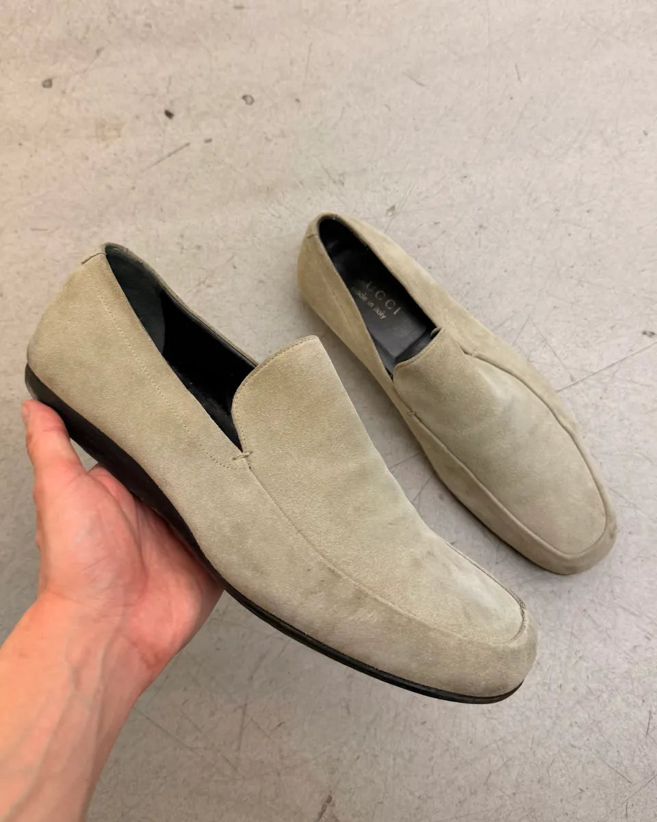 AW2002 Gucci Beige Suede Loafer Shoes by Tom Ford WZalRrU 0