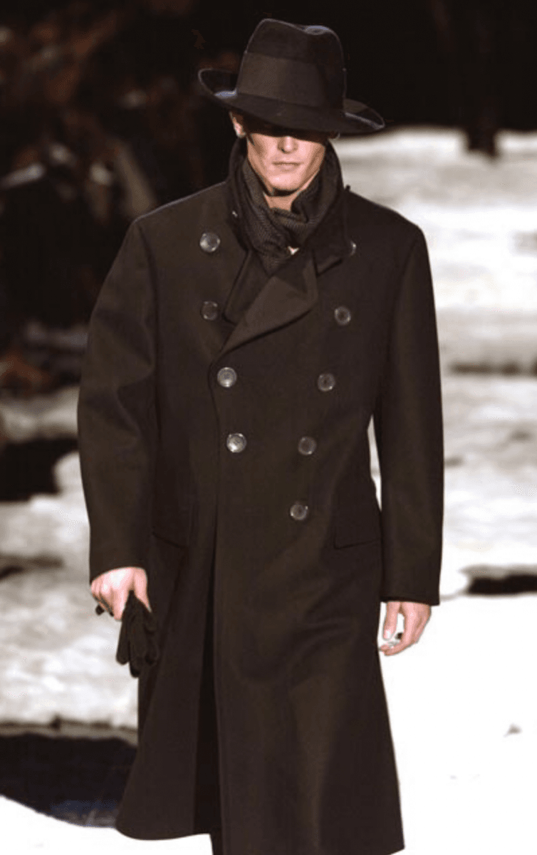 AW2002 Gucci Black Buttoned Trench Coat by Tom Ford IWAtwot 1