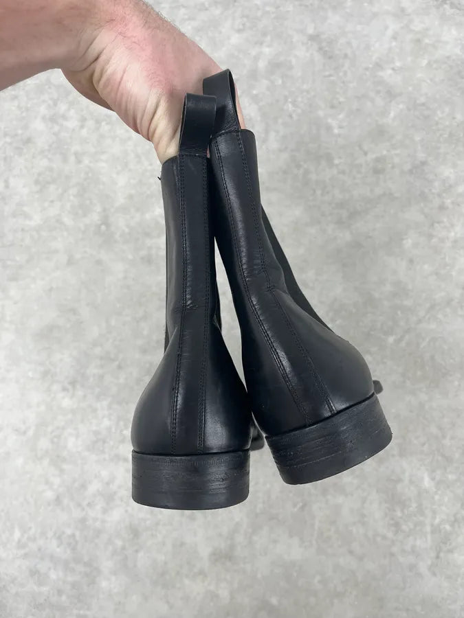 AW2002 Gucci Black Minimalist Leather Boots cOFdwGO 3