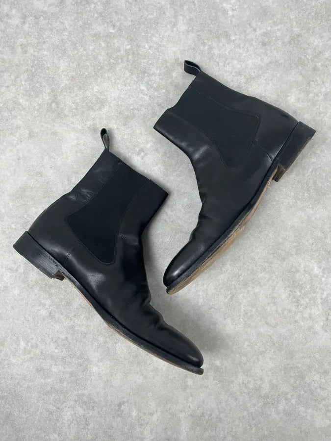 AW2002 Gucci Black Minimalist Leather Boots cOFdwGO 4