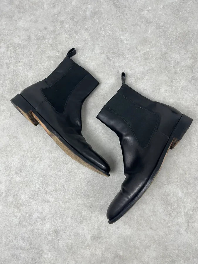 AW2002 Gucci Black Minimalist Leather Boots cOFdwGO 5