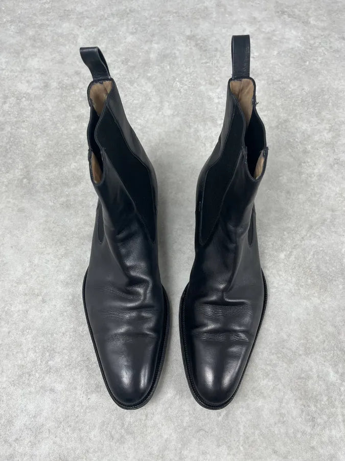 AW2002 Gucci Black Minimalist Leather Boots cOFdwGO 2