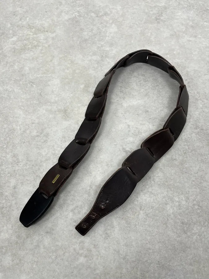 AW2002 Gucci Brown Leather Belt by Tom Ford DaQCcCD 1