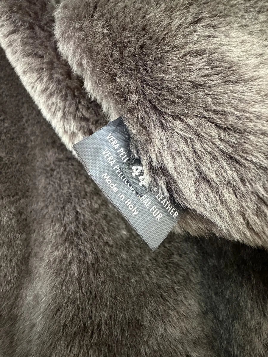 AW2002 Gucci Brown Suede Leather Fur Collar Jacket by Tom Ford cXgLQSj 9