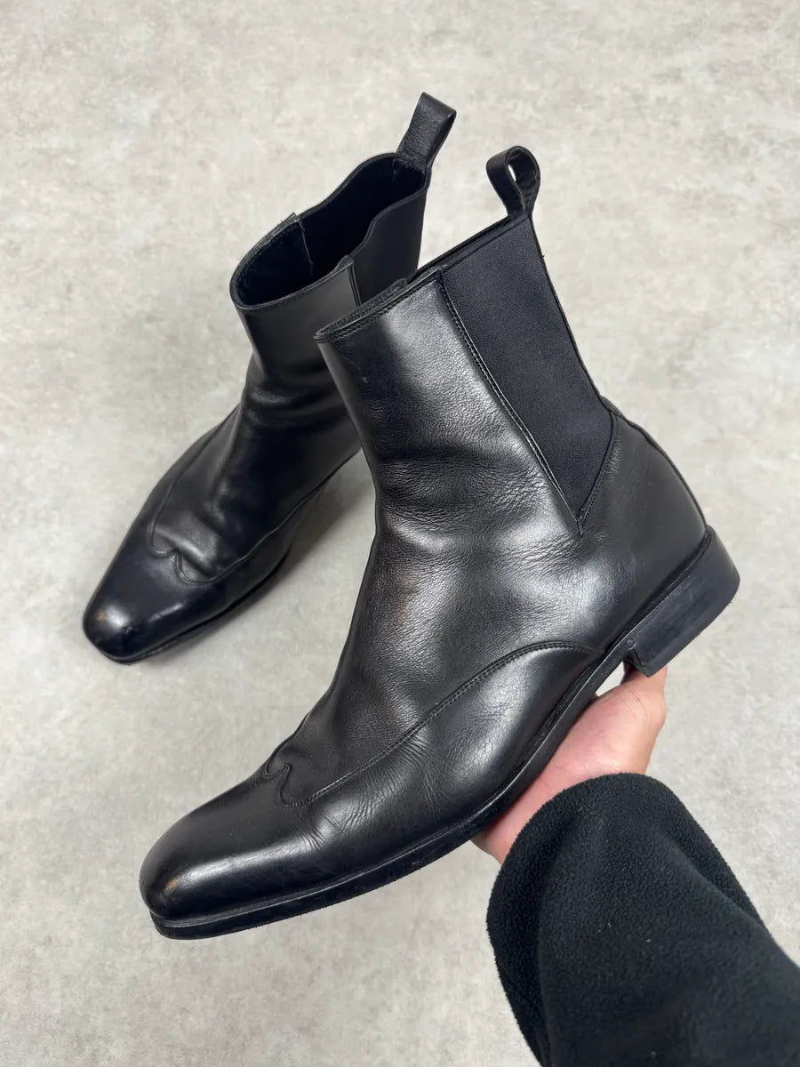 AW2002 Gucci by Tom Ford Black Leather Boots IkDAPPd 0