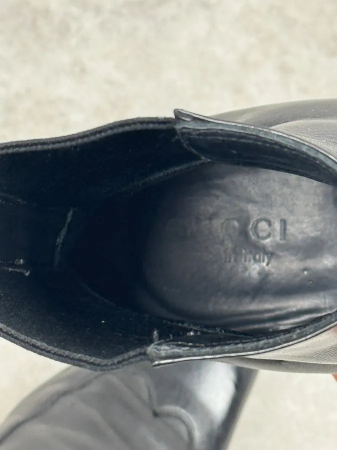 AW2002 Gucci by Tom Ford Black Leather Boots IkDAPPd 5