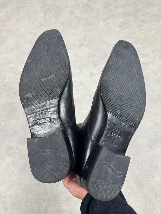 AW2002 Gucci by Tom Ford Black Leather Boots IkDAPPd 7