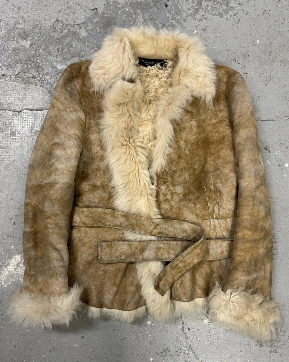 AW2002 Gucci Eroded Shearling Leather Jacket by Tom Ford ITnJnUY 0