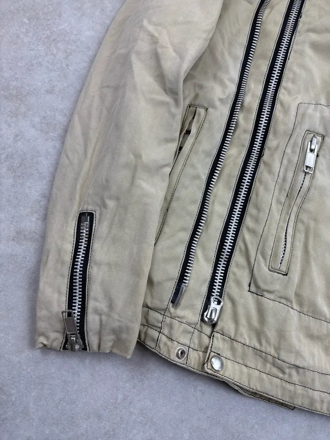 AW2002 Neighborhood Multi Zip Beige Perfecto Jacket yAAMYHB 7