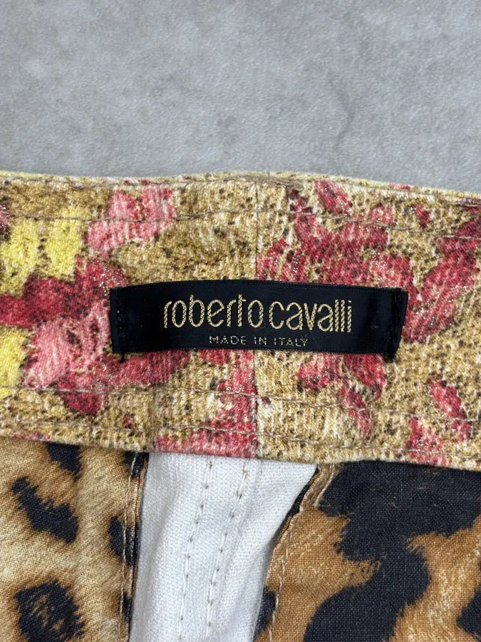 AW2002 Roberto Cavalli Beige Pink Tartan Premium Pants YRtsUVc 12