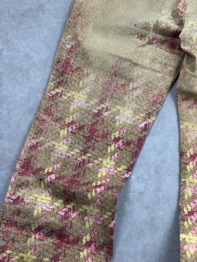 AW2002 Roberto Cavalli Beige Pink Tartan Premium Pants YRtsUVc 9