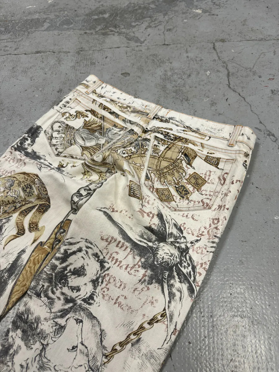 AW2002 Roberto Cavalli Fantasy Astro White Pants rXHAJoH 10