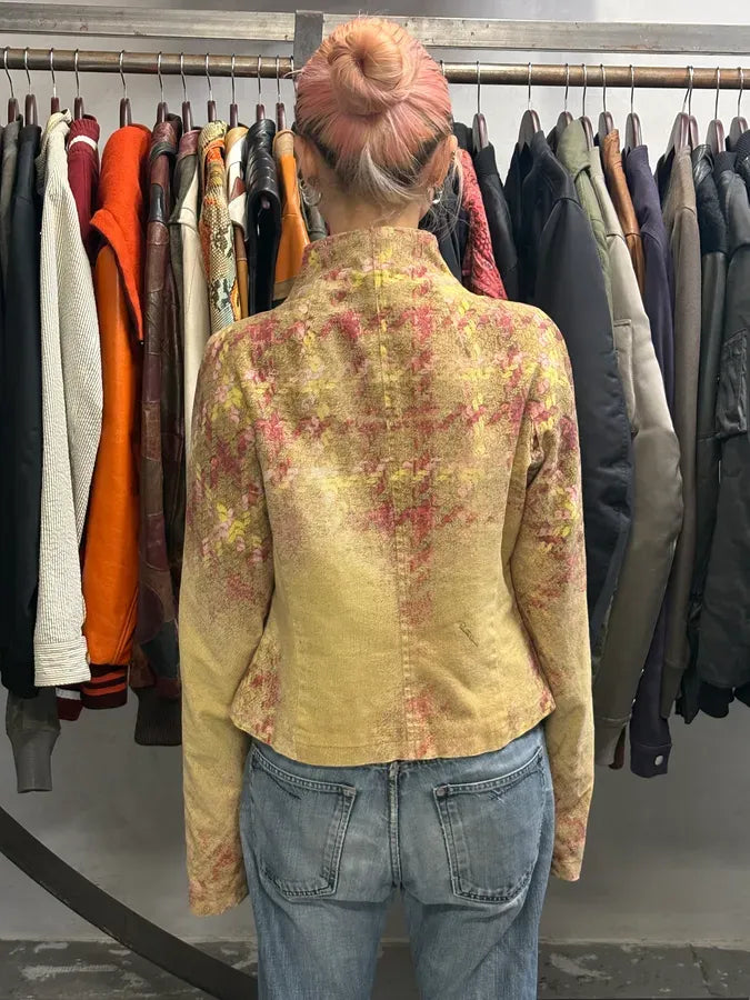 AW2002 Roberto Cavalli Gold Floral Jacquard Jacket HXPTvwO 2