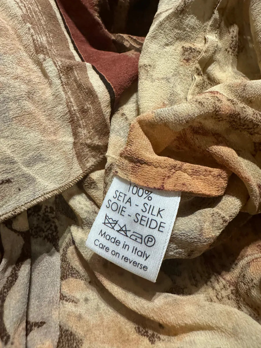 AW2002 Roberto Cavalli Medieval Floral Silk Shirt (S) 2