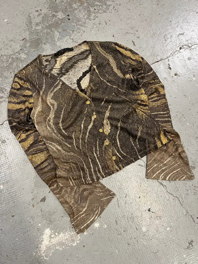 AW2002 Roberto Cavalli Savage Safari Cardigan (M) OQWNEMg 2
