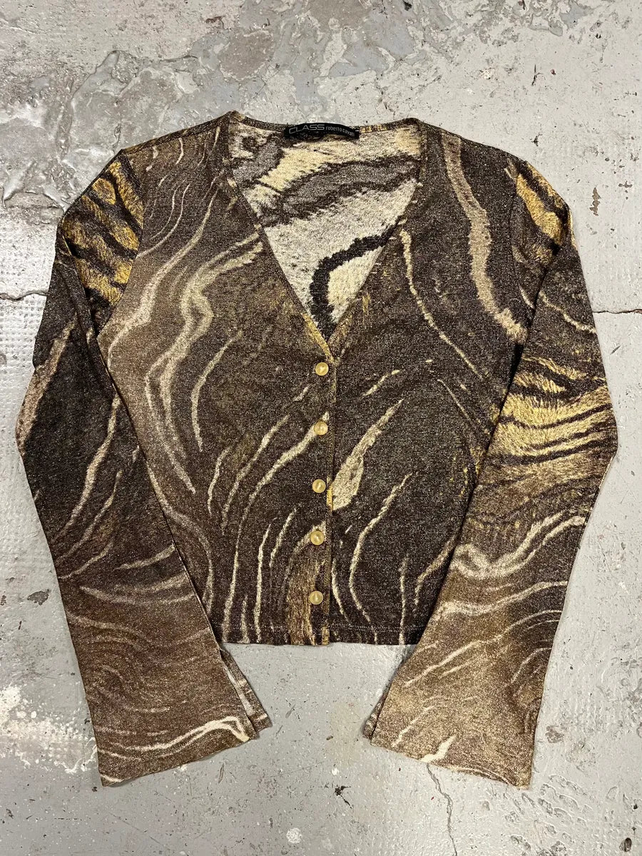 AW2002 Roberto Cavalli Savage Safari Cardigan (M) OQWNEMg 3