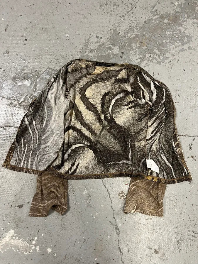 AW2002 Roberto Cavalli Savage Safari Cardigan (M) OQWNEMg 9