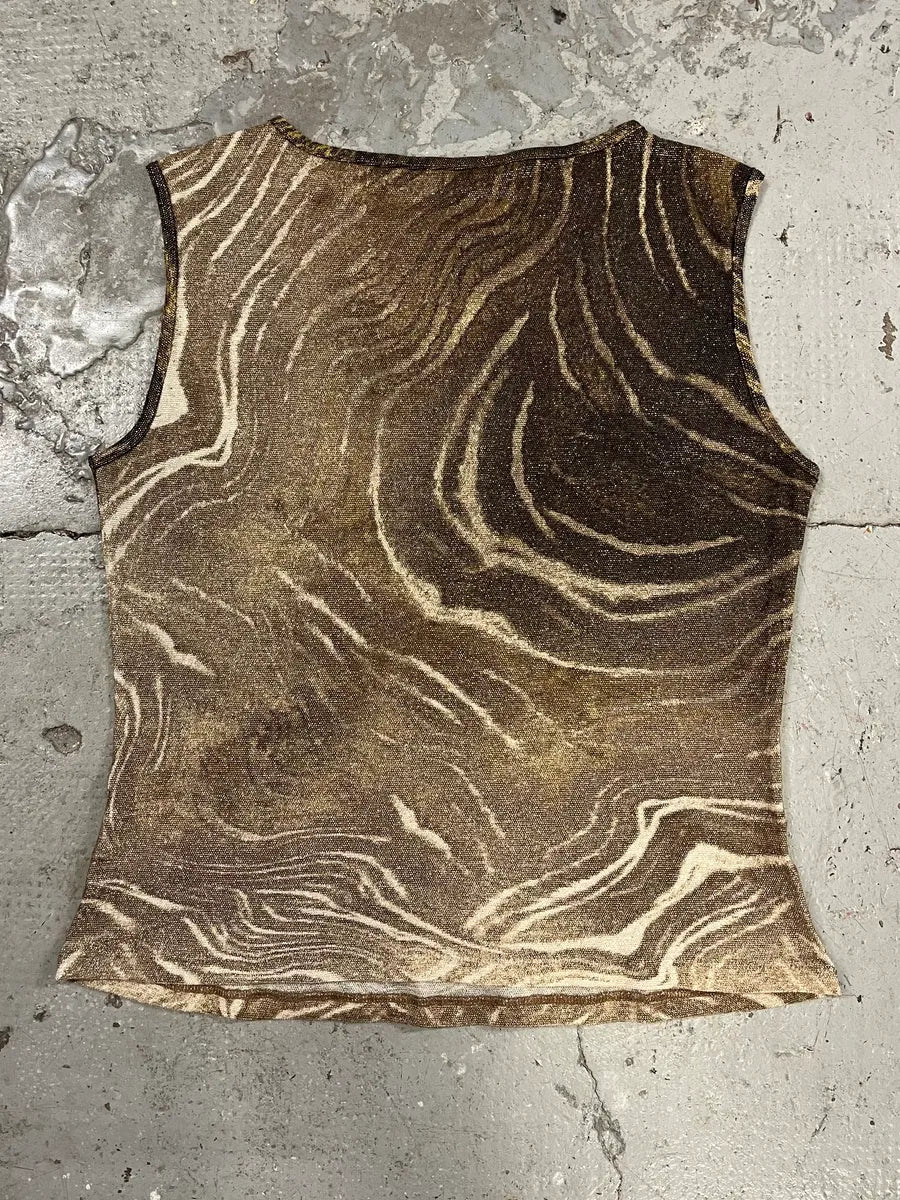 AW2002 Roberto Cavalli Savage Safari Top (S/M) azMaUhq 4