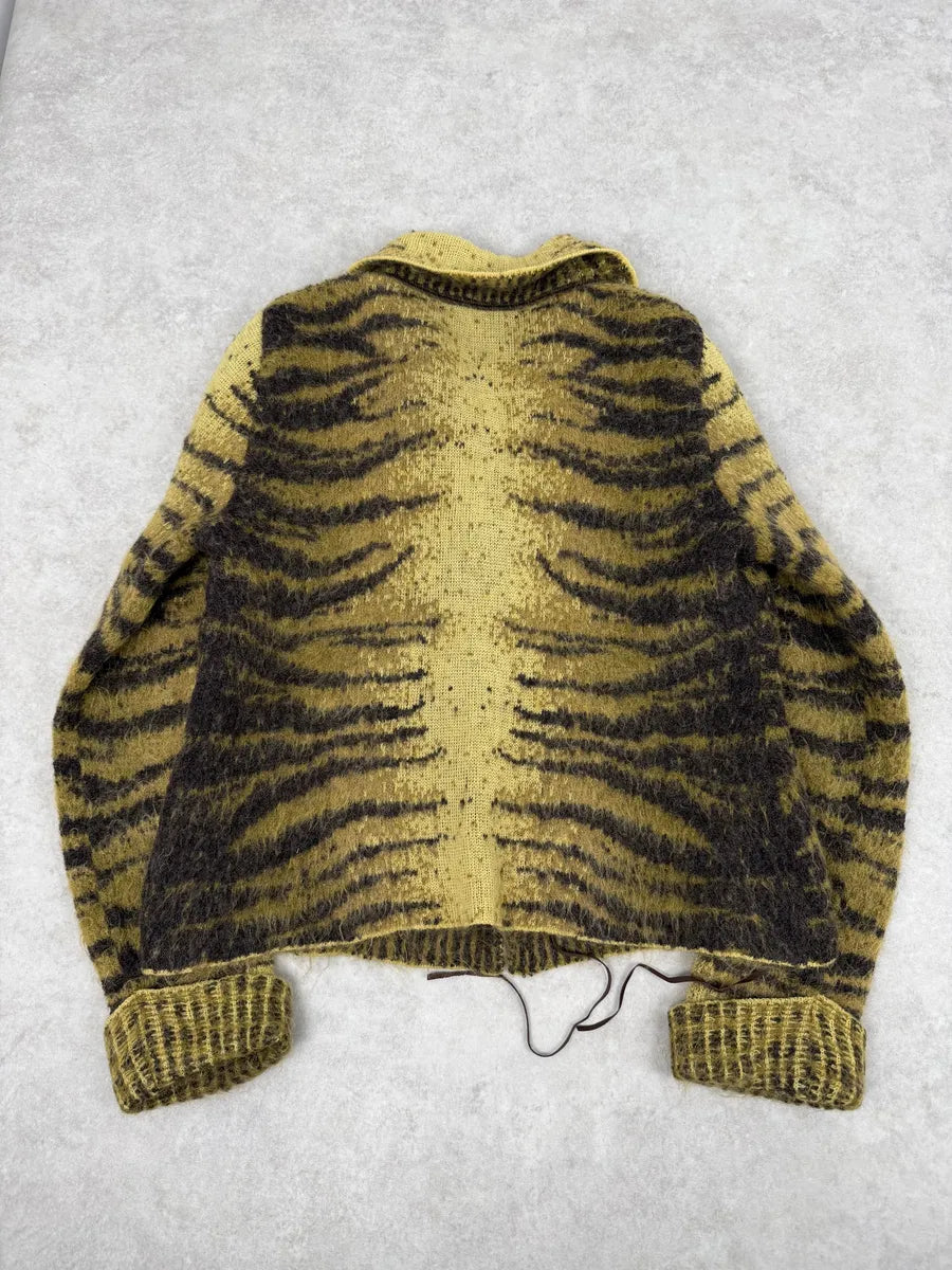 AW2002 Roberto Cavalli Tiger Wool Yellow & Black Cardigan Jacket gPGfhEL 1