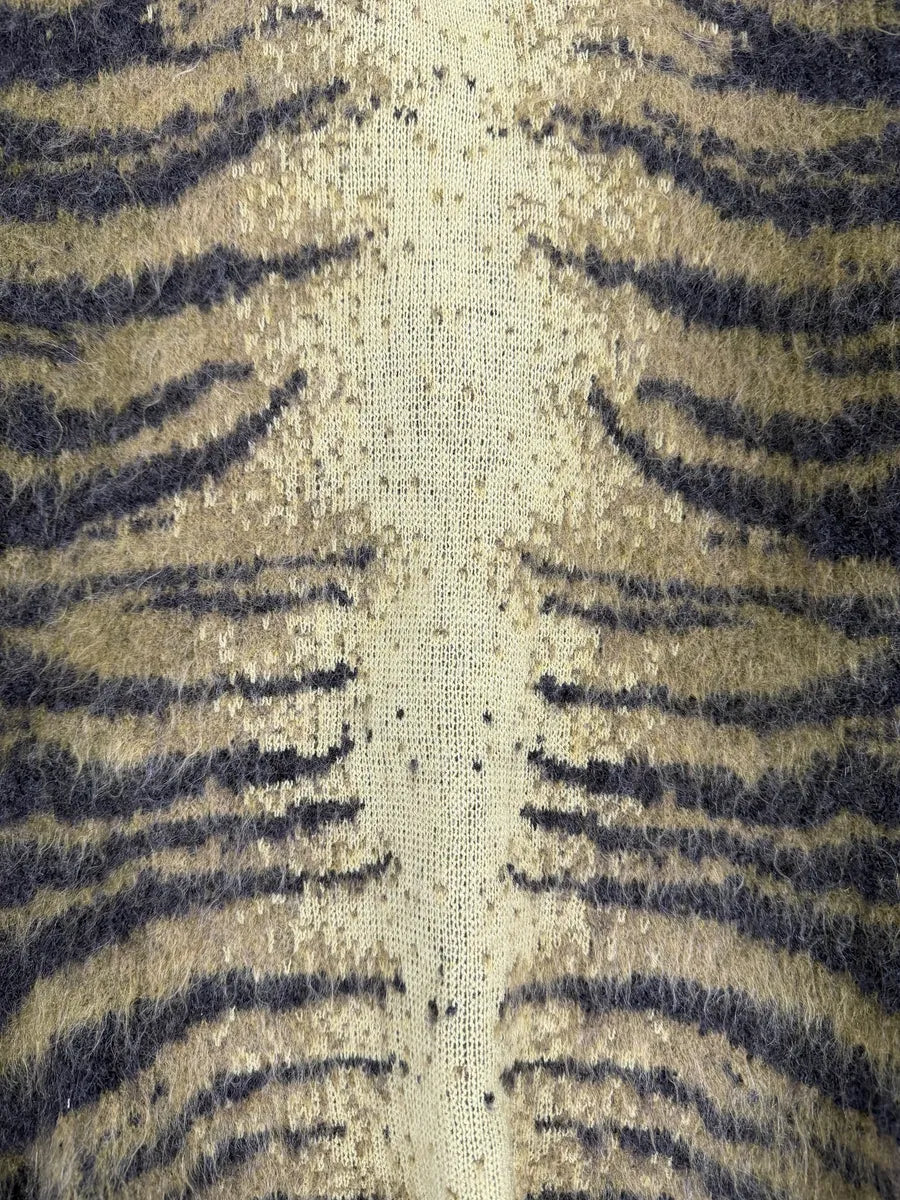 AW2002 Roberto Cavalli Tiger Wool Yellow & Black Cardigan Jacket gPGfhEL 8