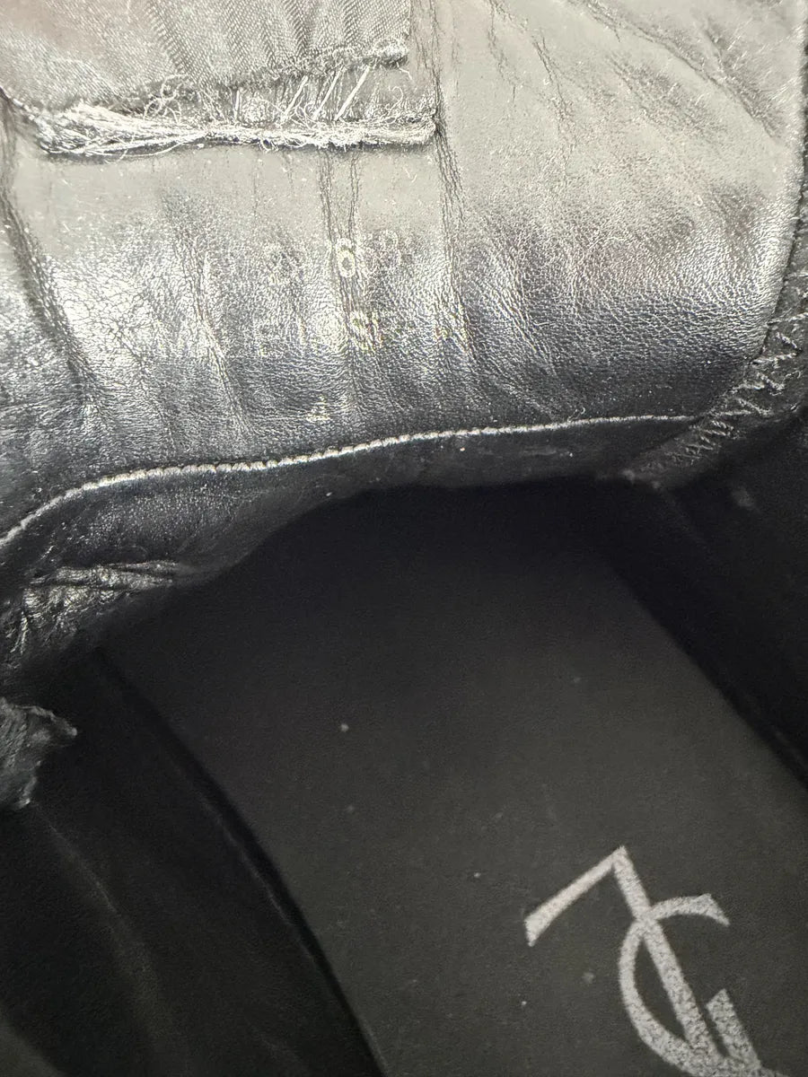 AW2002 Yves Saint Laurent Black Suede Leather High Sneakers eiFUosx 9