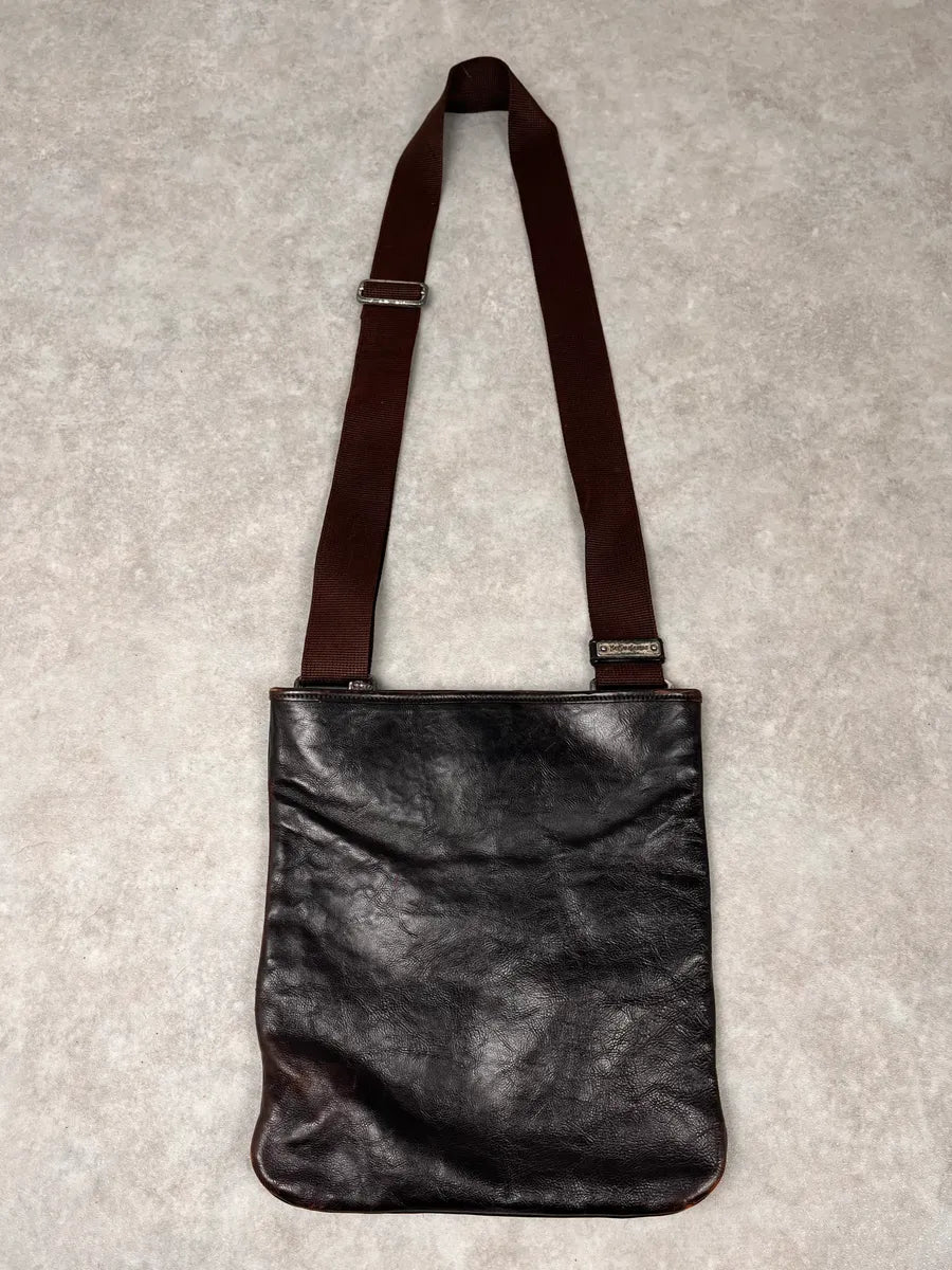 AW2002 Yves Saint Laurent Brown Leather Shoulder Bag yvfPfTd 0