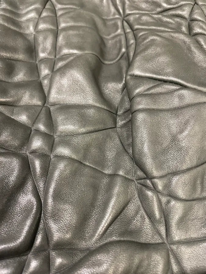 AW2003 Armani Collezioni Contemporary Lined Leather Zip-up Jacket tXbiEcD 7