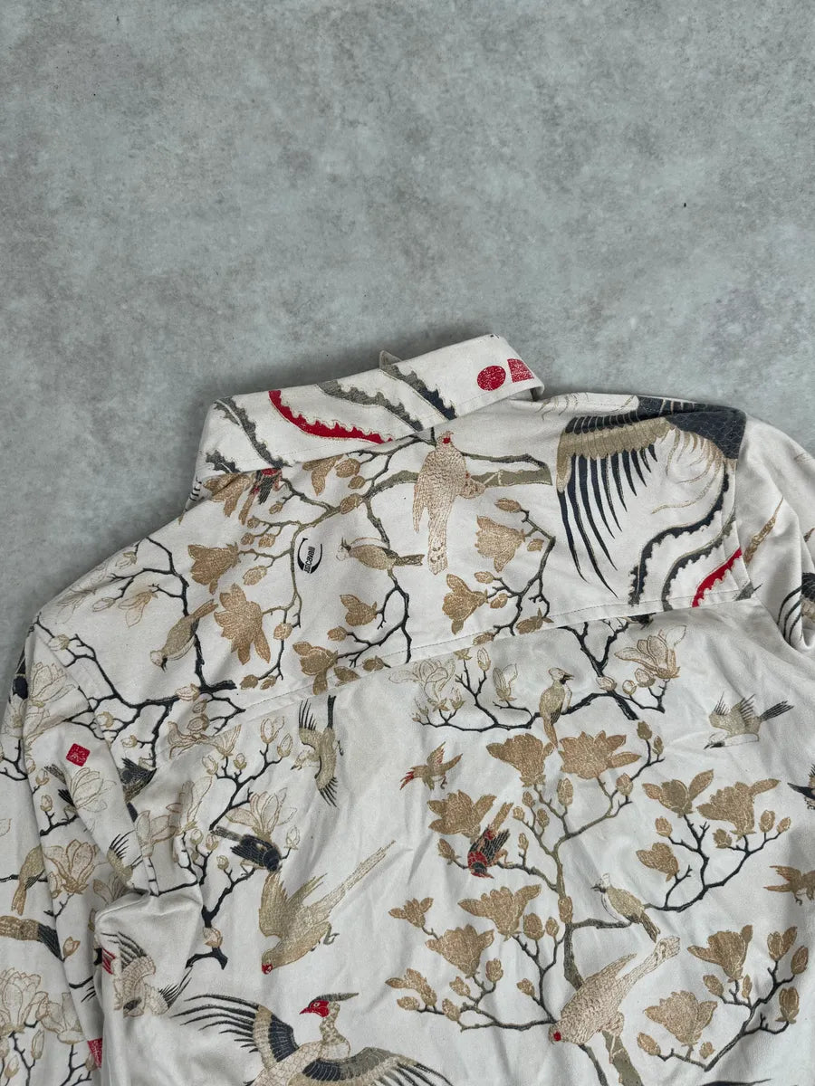 AW2003 Cavalli Asian Fantasy World Bird Cream Shirt GPCeehw 6