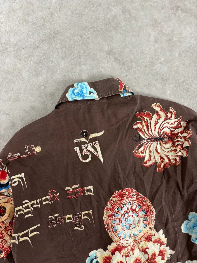 AW2003 Cavalli Asian World Bird Black Shirt JuOZNfy 5