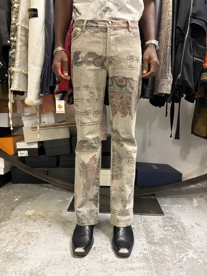 AW2003 Cavalli Asian World Fantasy Grey Denim Jeans RusTORD 1