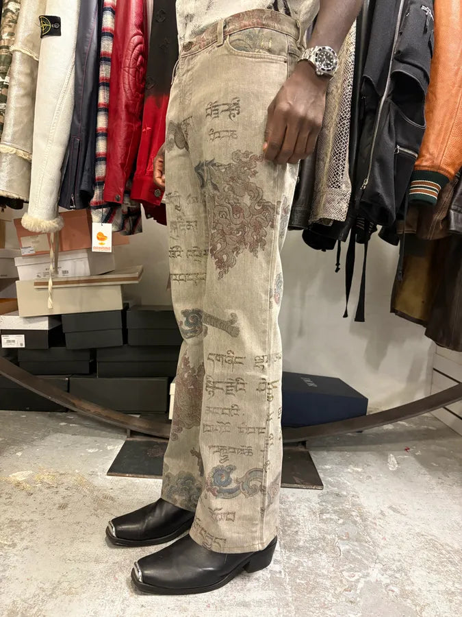 AW2003 Cavalli Asian World Fantasy Grey Denim Jeans RusTORD 2