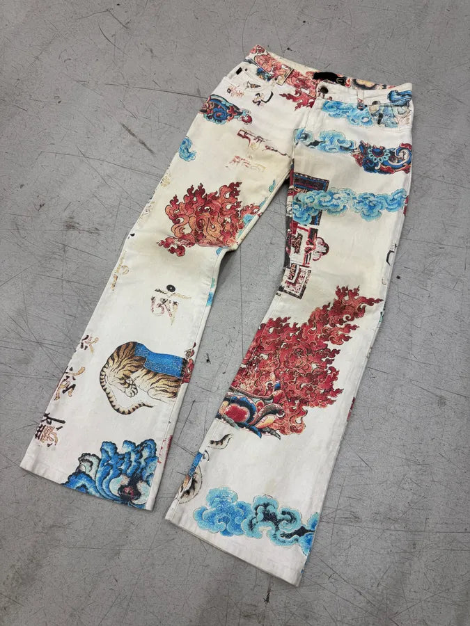AW2003 Cavalli Asian World Fantasy Grey Pants ANaQrOg 4