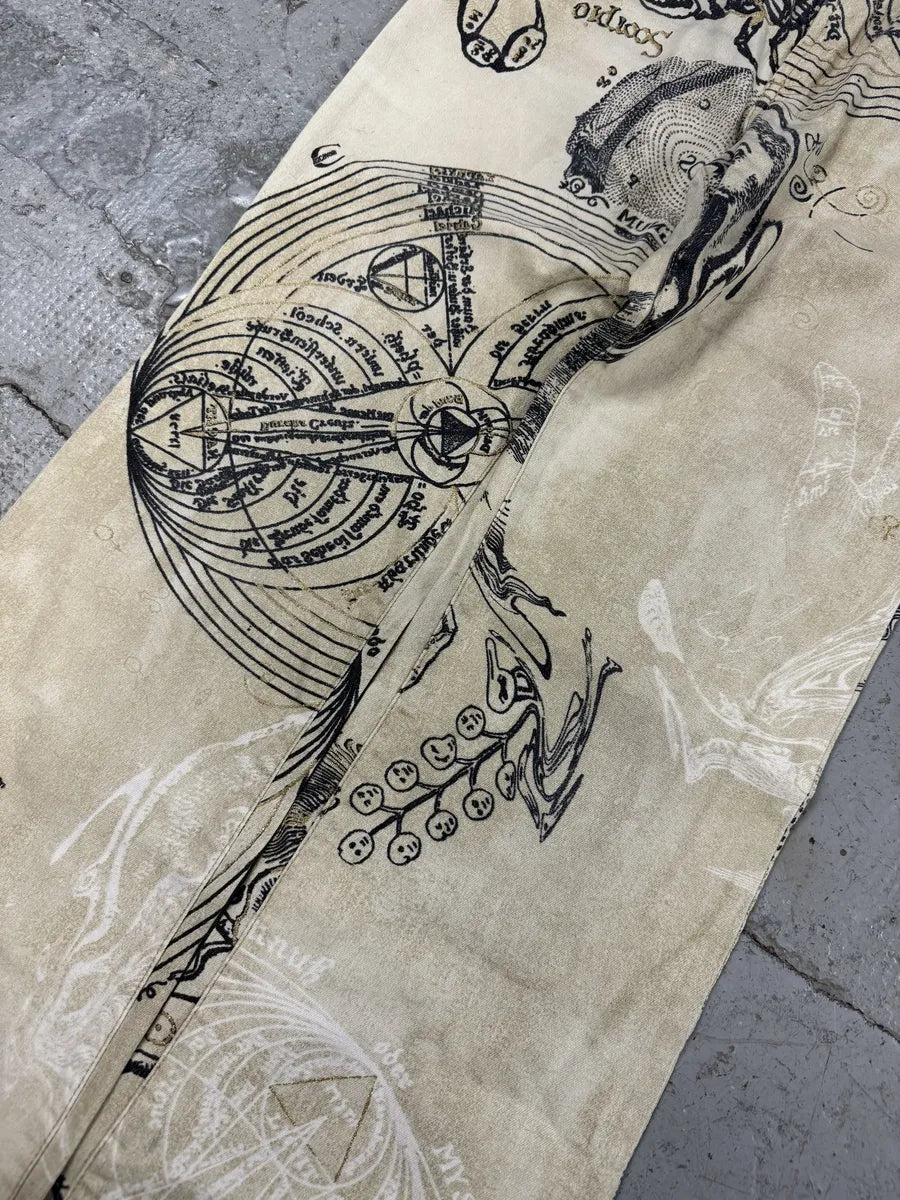 AW2003 Cavalli Astrology Beige Deus Pants (S) AjPqitc 11