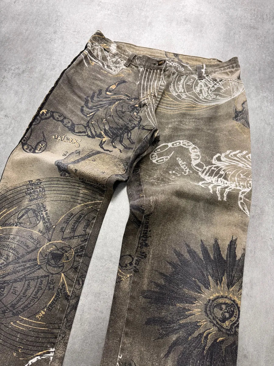 AW2003 Cavalli Astrology Resurrection Green Pants VYvSQkx 1