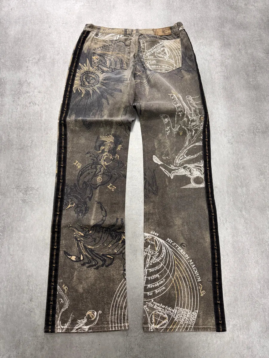 AW2003 Cavalli Astrology Resurrection Green Pants VYvSQkx 2