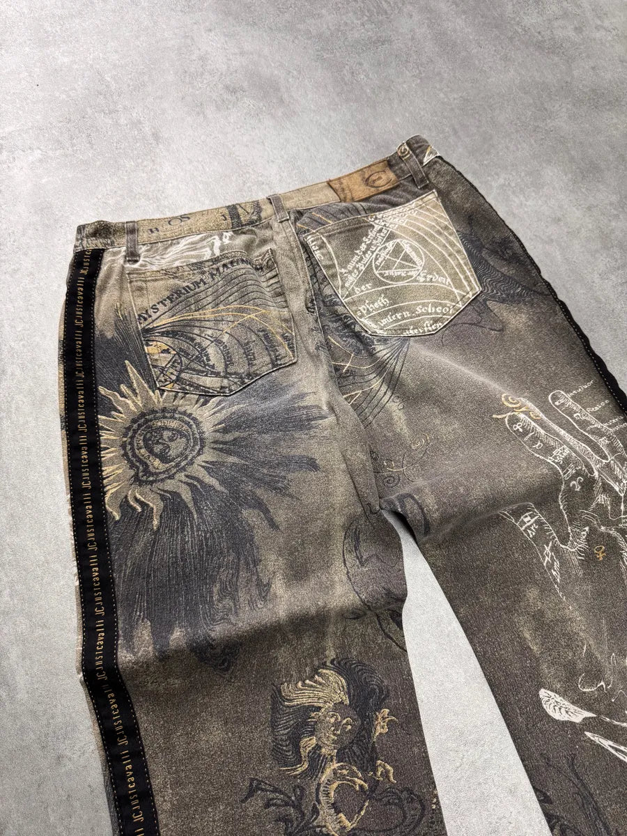 AW2003 Cavalli Astrology Resurrection Green Pants VYvSQkx 3