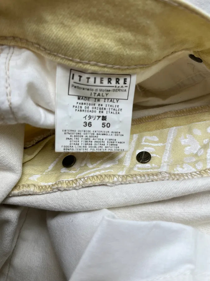 AW2003 Cavalli Beige & White Tribal Pants vMlVwwg 10