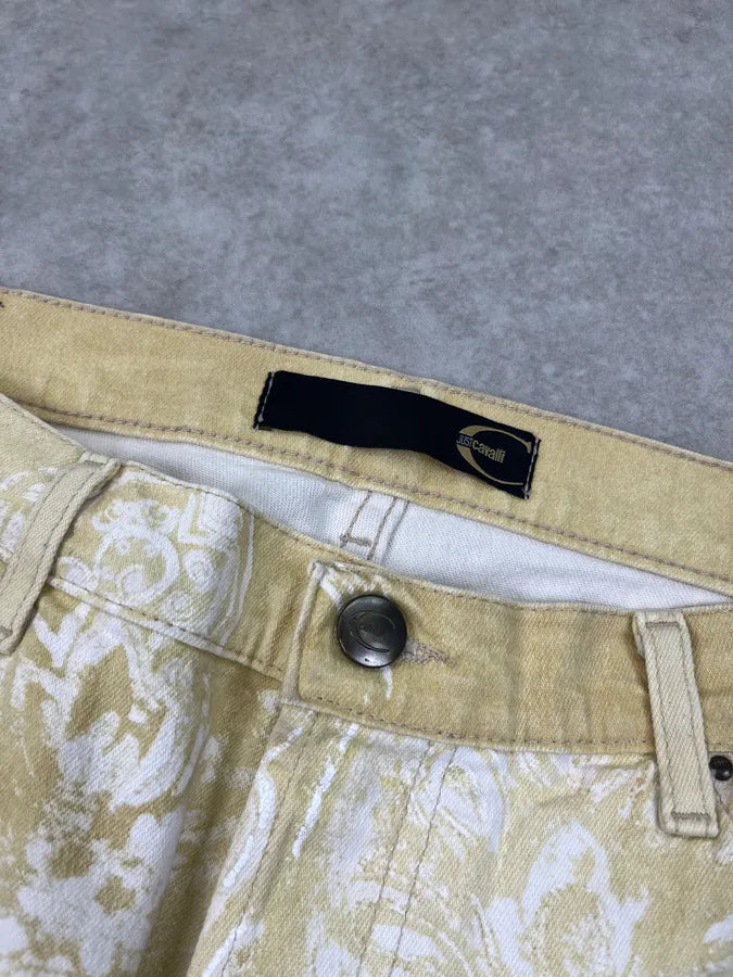 AW2003 Cavalli Beige & White Tribal Pants vMlVwwg 8