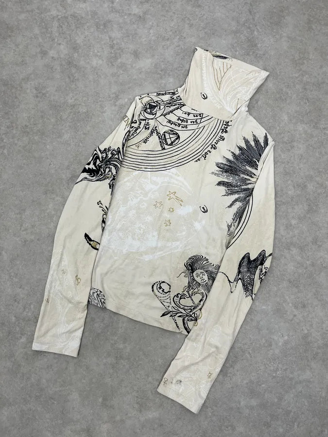 AW2003 Cavalli Beige Turtleneck Longsleeve  RjkphOg 3