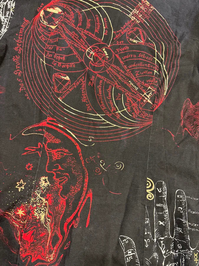 AW2003 Cavalli Black & Red Astrology World Shirt cMxFgFa 5