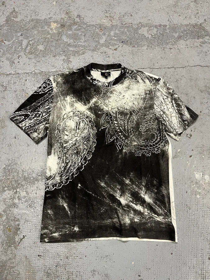 AW2003 Cavalli Black & White Pesley T-Shirt AUrsovX 0