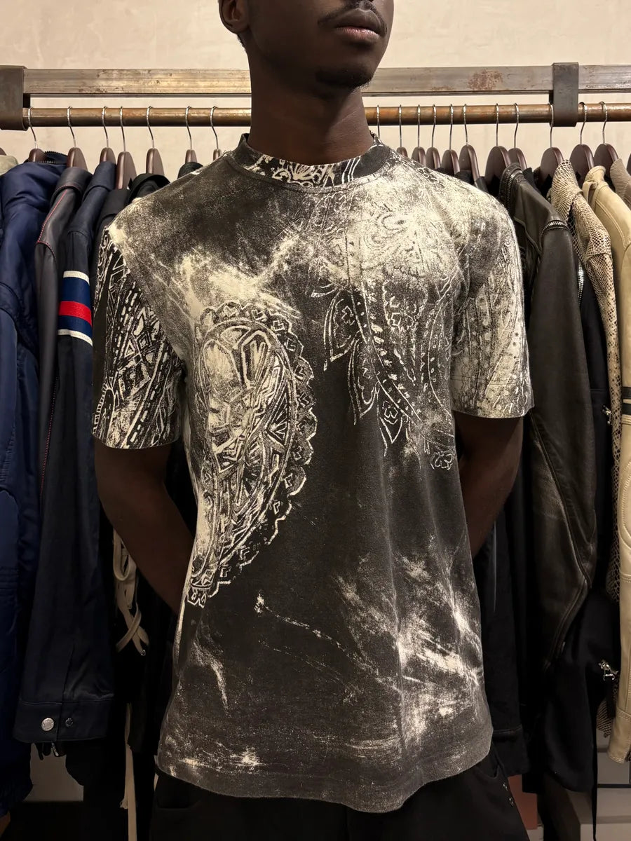 AW2003 Cavalli Black & White Pesley T-Shirt AUrsovX 1