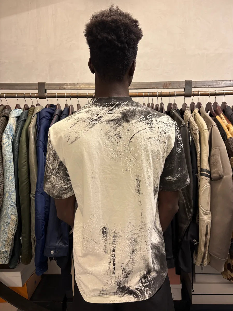 AW2003 Cavalli Black & White Pesley T-Shirt AUrsovX 2