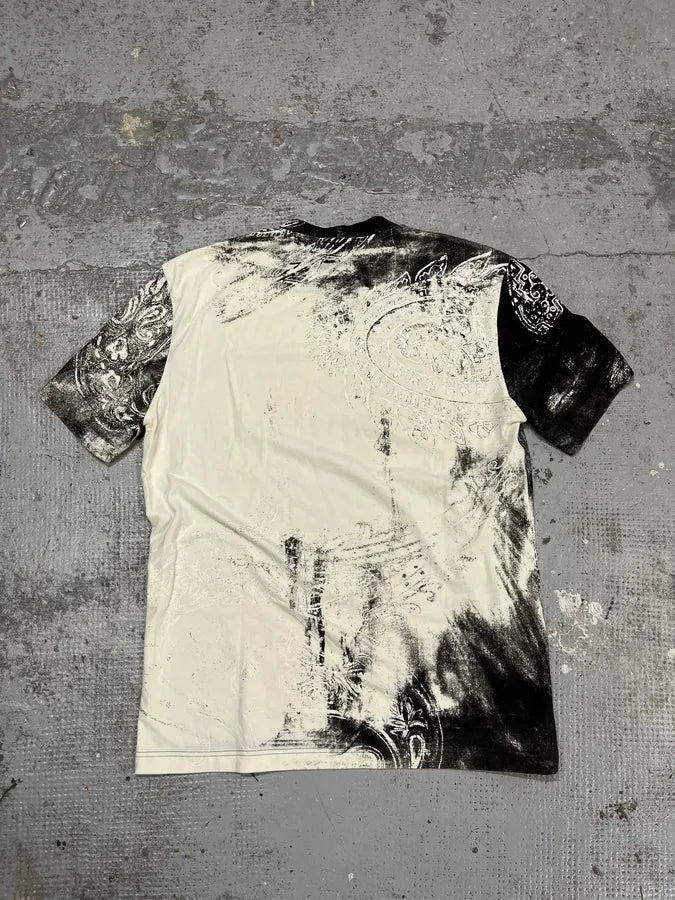 AW2003 Cavalli Black & White Pesley T-Shirt AUrsovX 6
