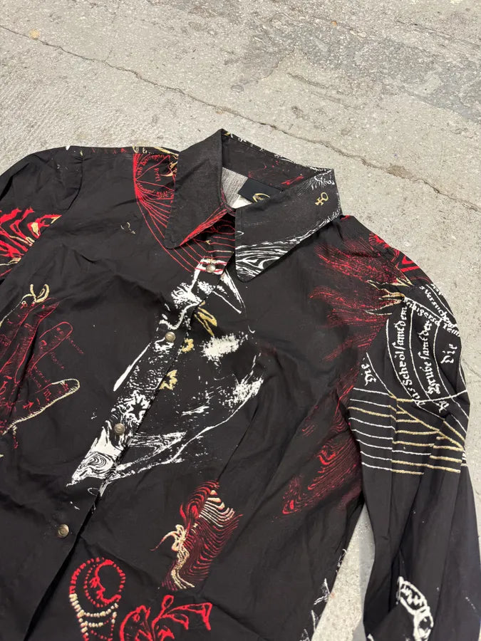 AW2003 Cavalli Black Astrology Balance Shirt (M) vgGChOG 2