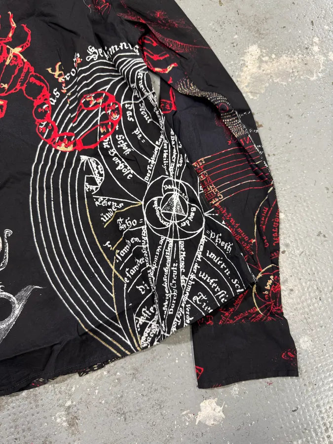 AW2003 Cavalli Black Astrology Balance Shirt (M) vgGChOG 3